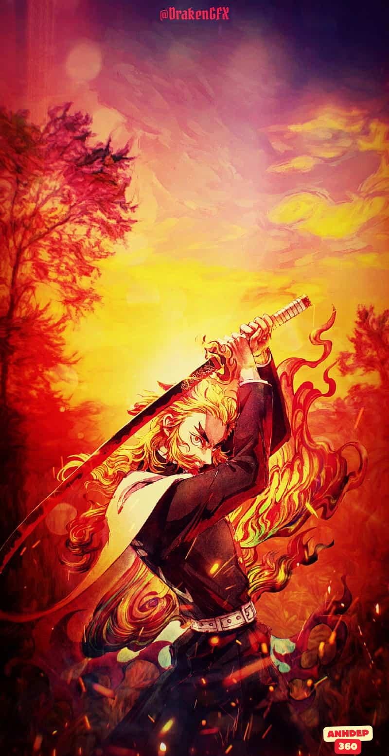 Ảnh mạng Kyojuro Rengoku sắc nét