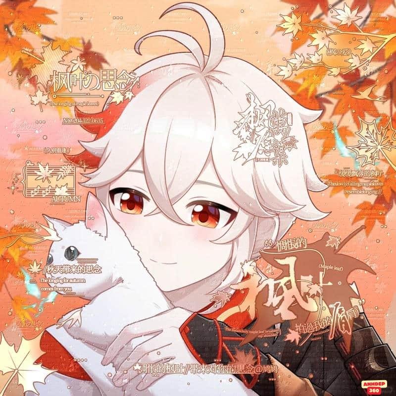 Ngắm hình Kaedehara Kazuha thu hút