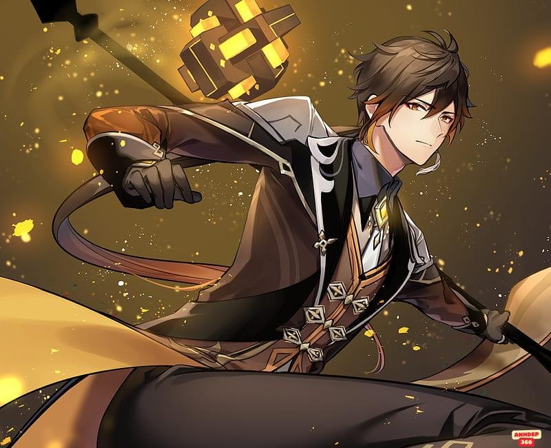 Ngắm hình Zhongli thu hút