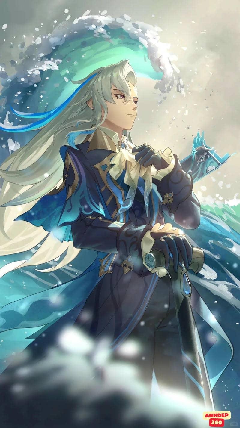 Ảnh Neuvillette 4K sắc nét cho fan Genshin Impact