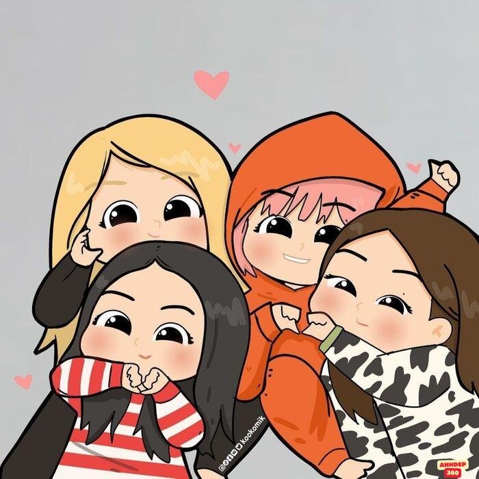 ảnh blackpink chibi cực yêu