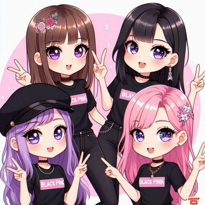ảnh blackpink chibi đẹp