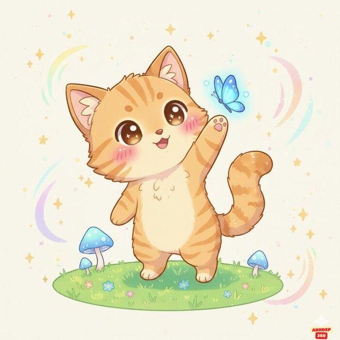 ảnh chibi cat cute
