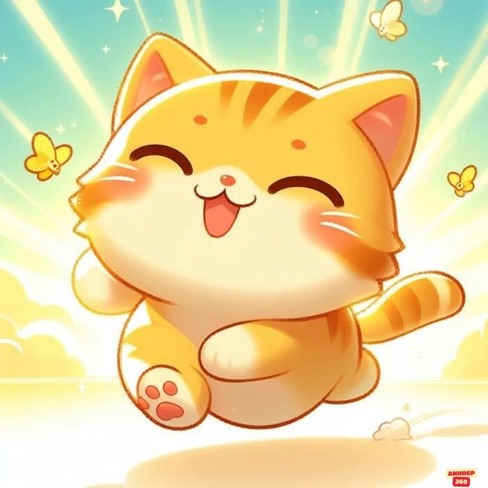 ảnh chibi cat đáng yêu xỉu