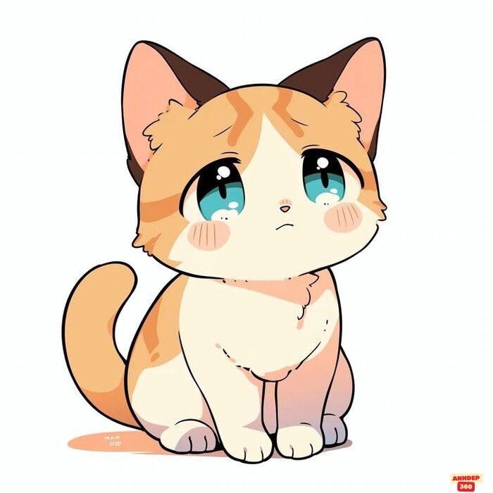 ảnh chibi cat đáng yêu