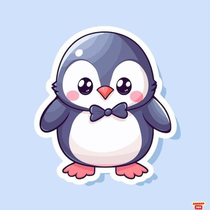 ảnh chim cánh cụt chibi cực yêu