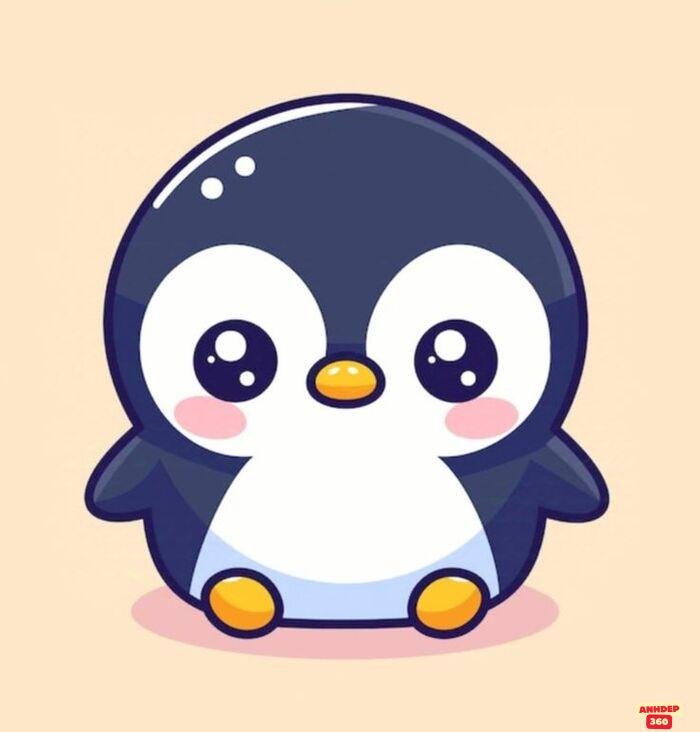 ảnh chim cánh cụt chibi dễ thương