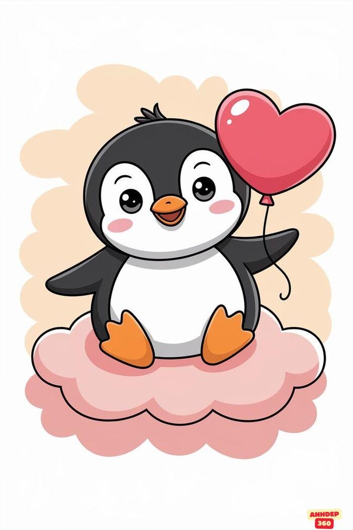 ảnh chim cánh cụt chibi siêu yêu