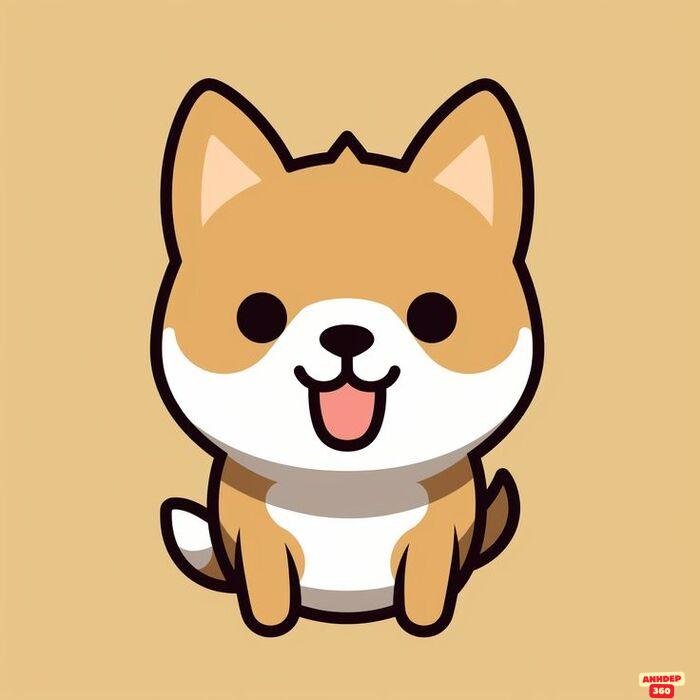 ảnh chó chibi cuti xỉu