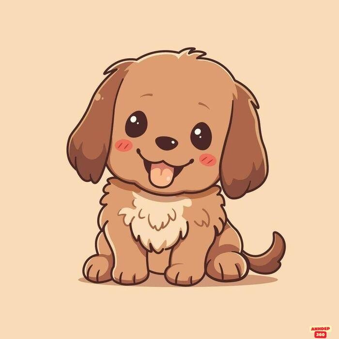 ảnh chó chibi đẹp cute