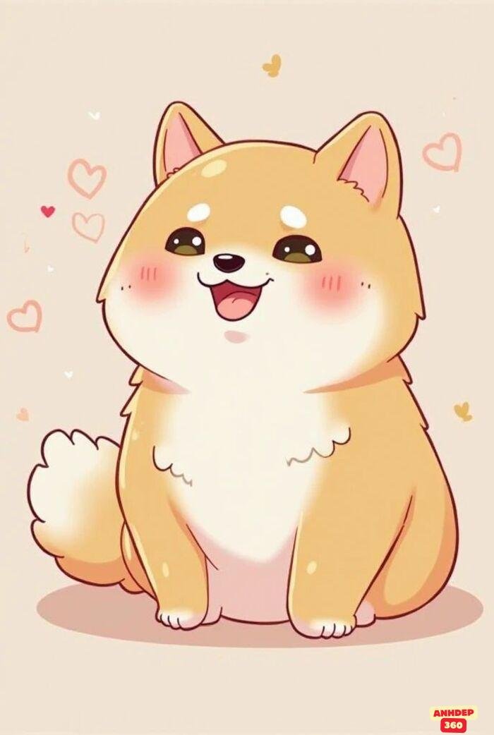 ảnh chó chibi shiba