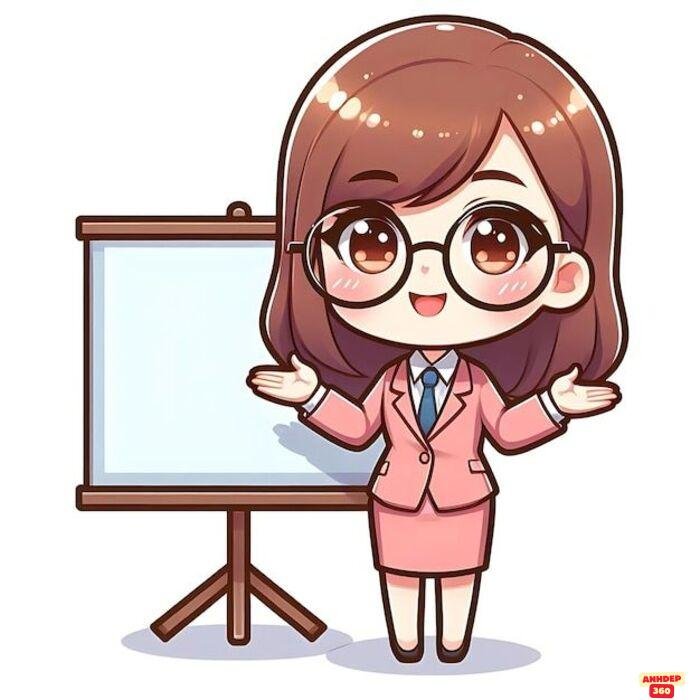 ảnh cô giáo chibi cực yêu