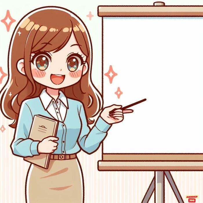 ảnh cô giáo chibi siêu xinh