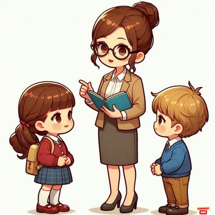 ảnh cô giáo chibi xinh