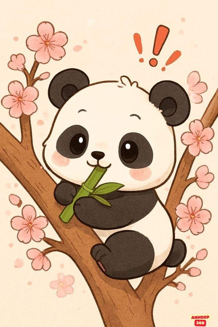 ảnh gấu trúc cute chibi đáng yêu