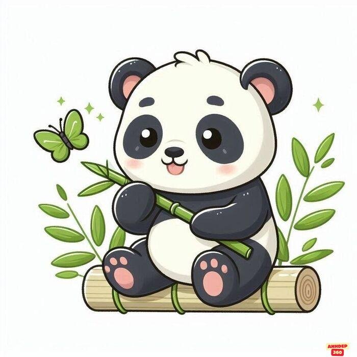 ảnh gấu trúc cute chibi dễ thương