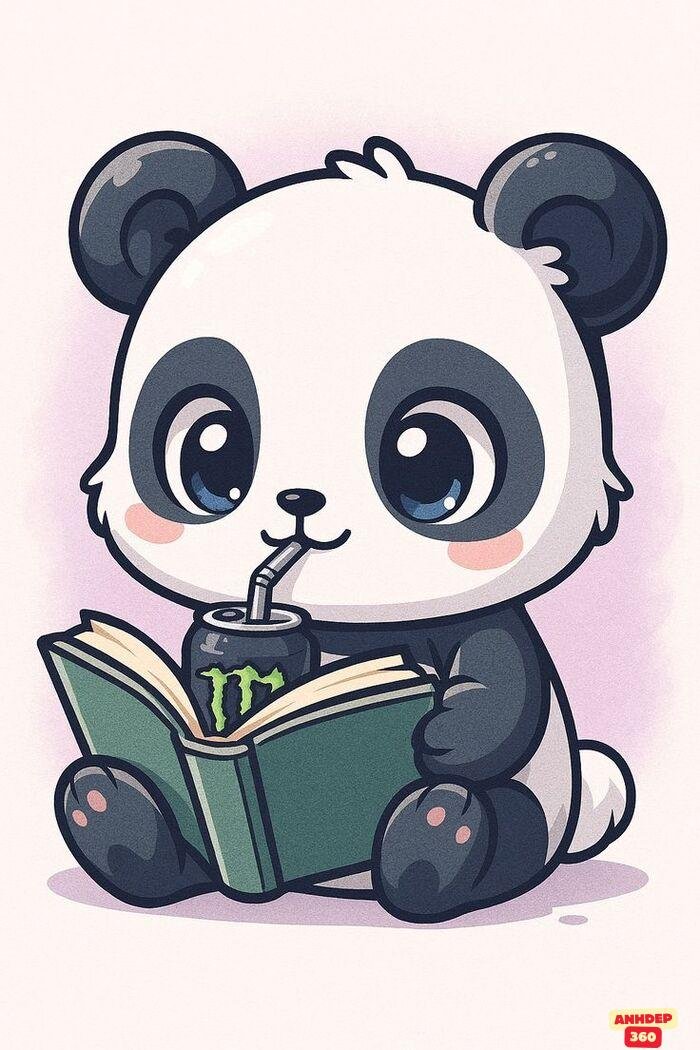 ảnh gấu trúc cute chibi siêu đáng yêu