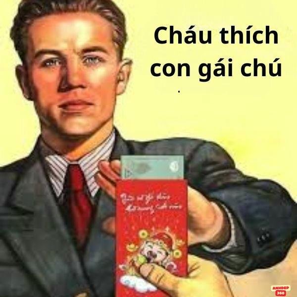 ảnh lì xì troll cháu thích gái chú