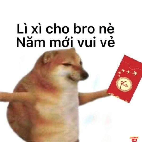 ảnh lì xì troll lì xì brro