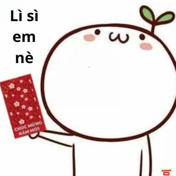 ảnh lì xì troll lì xì em nè