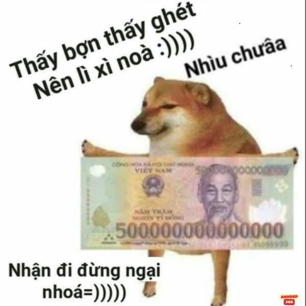 ảnh lì xì troll nhận đi đừng