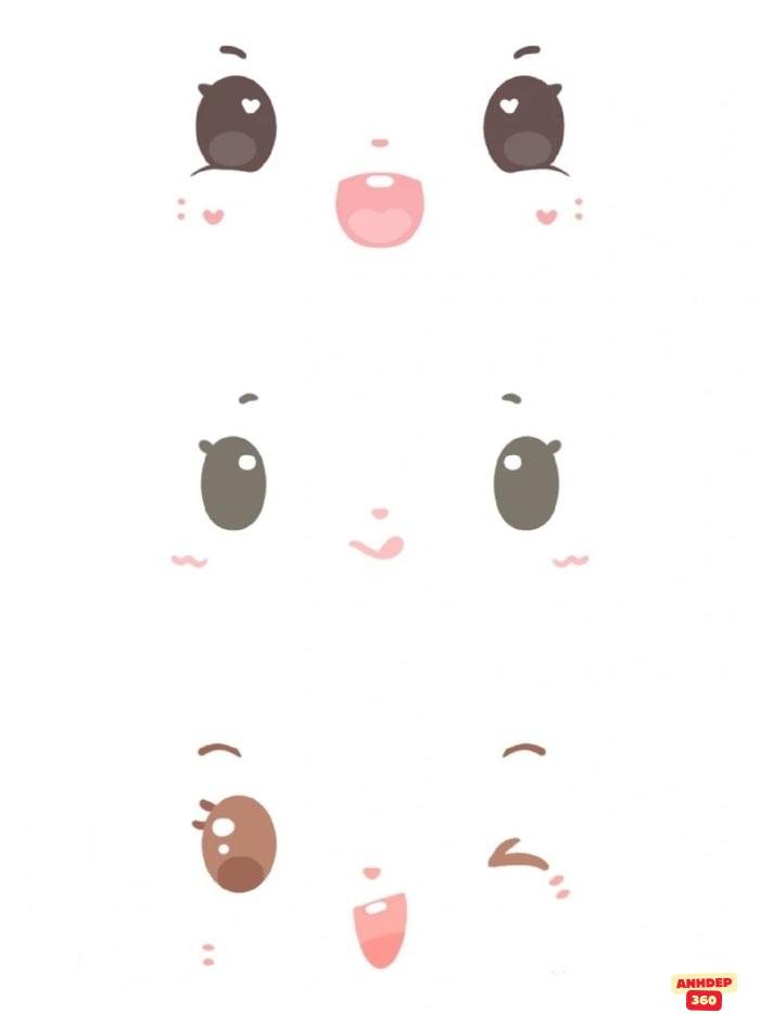 ảnh mắt chibi dễ thương
