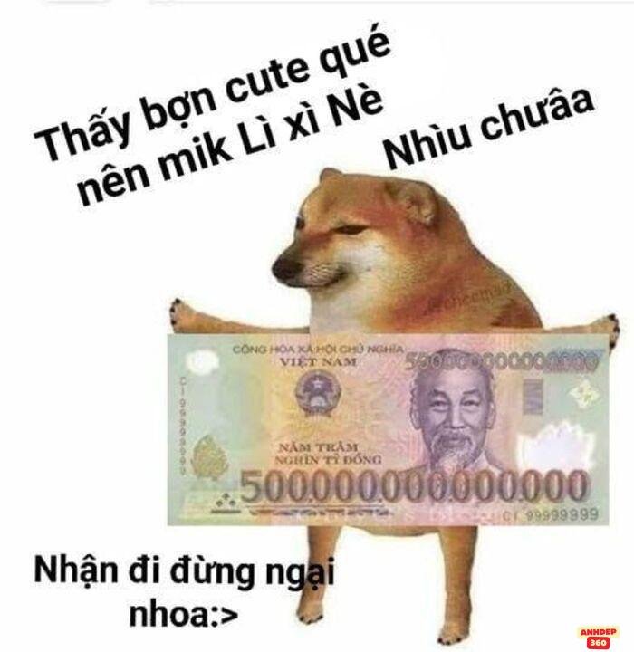 ảnh meme hết tiền hài bựa