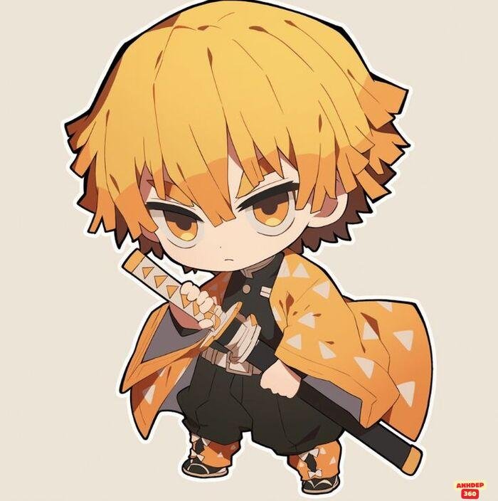 ảnh zenitsu chibi cực xinh