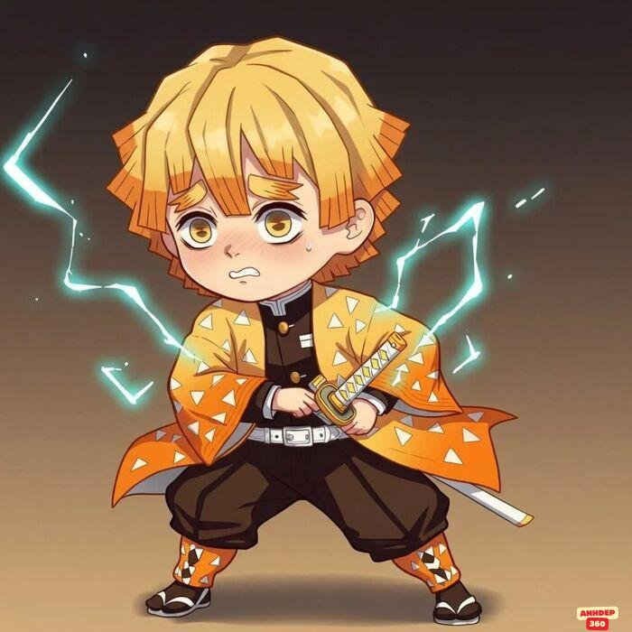 ảnh zenitsu chibi ngầu