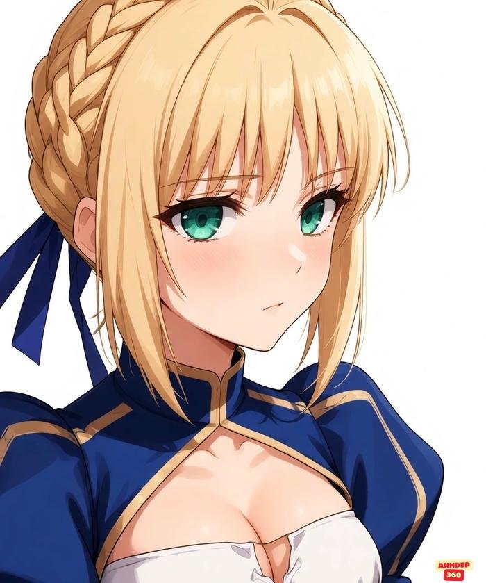 artoria pendragon mắt xanh biếc