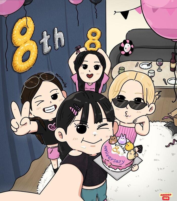 blackpink chibi cực dễ thương