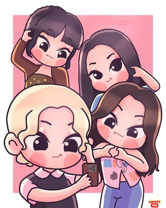 blackpink chibi đáng yêu
