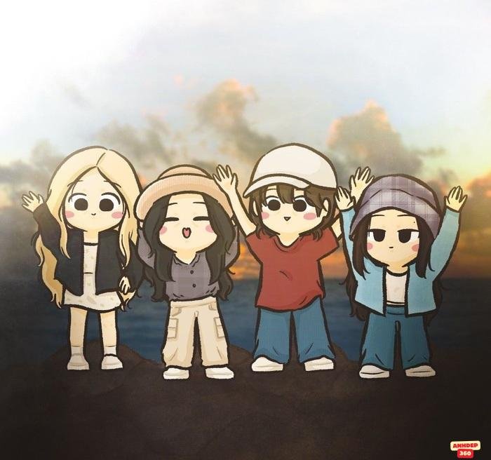 blackpink chibi dễ thương