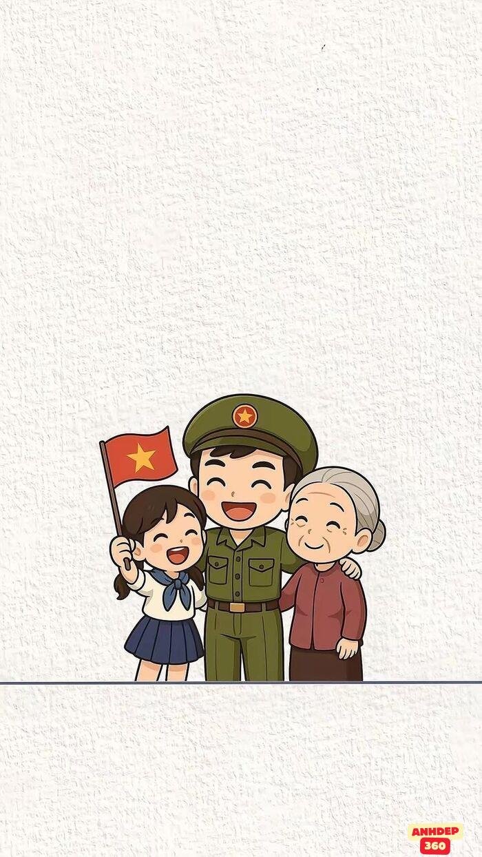 chibi bộ đội việt nam cute