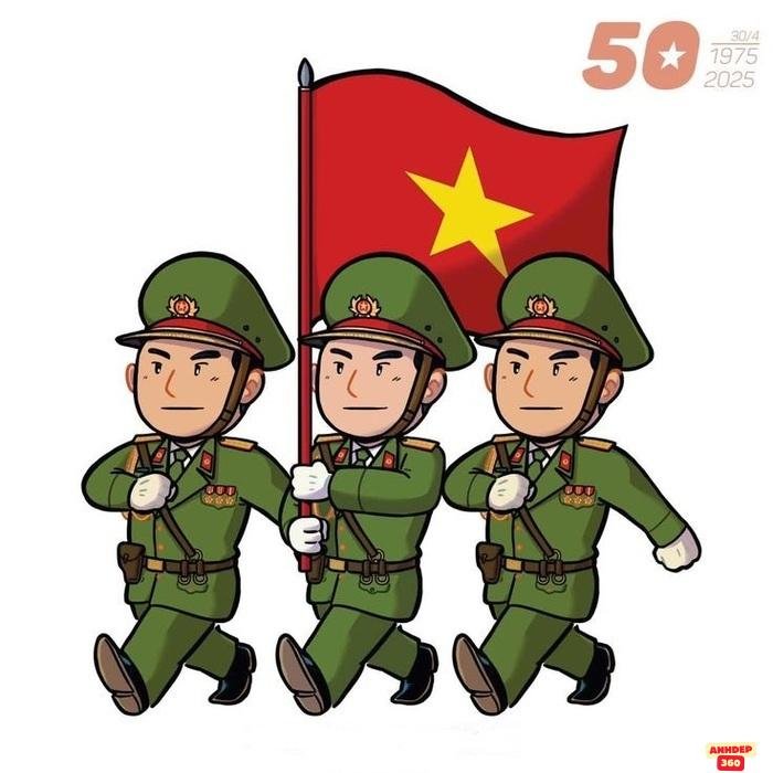 chibi bộ đội việt nam diễu hành