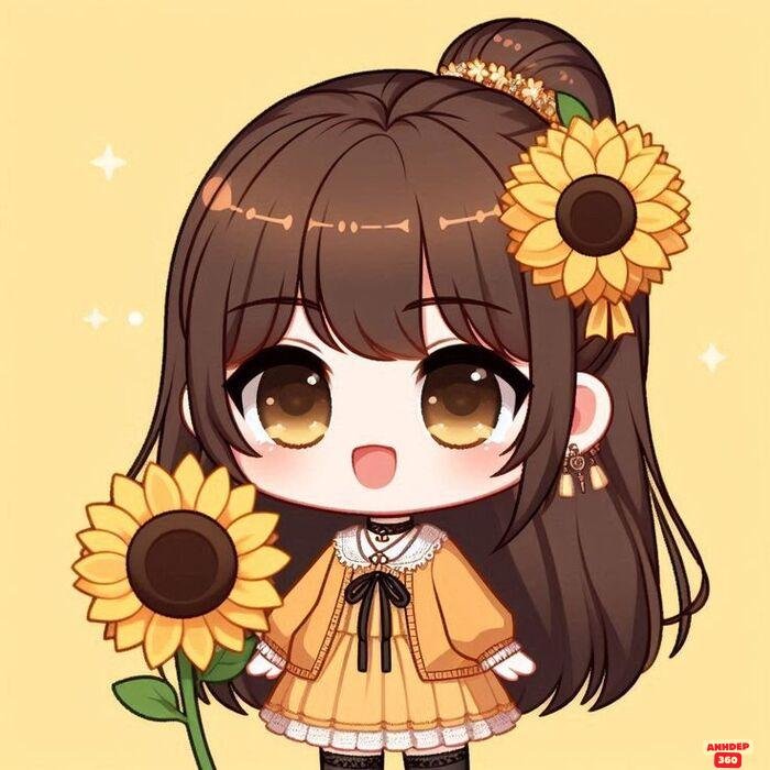 chibi dễ thương cô gái