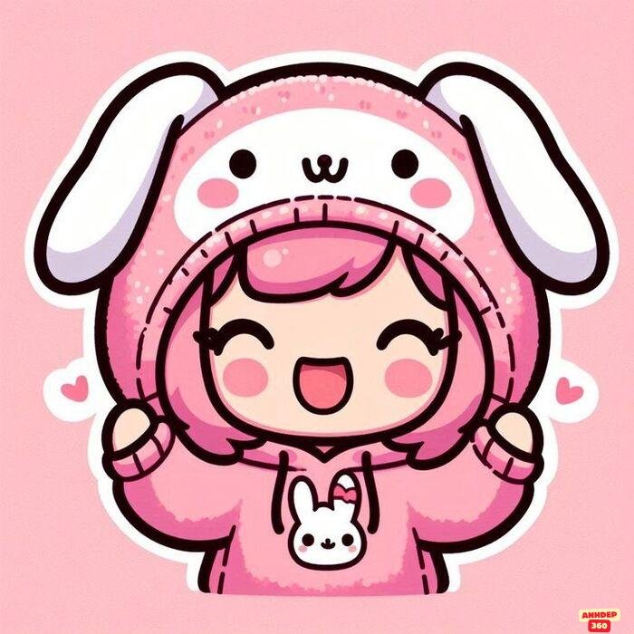 chibi dễ thương hồng xinh