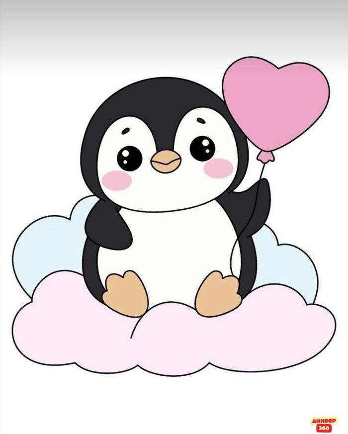 chim cánh cụt chibi dễ thương