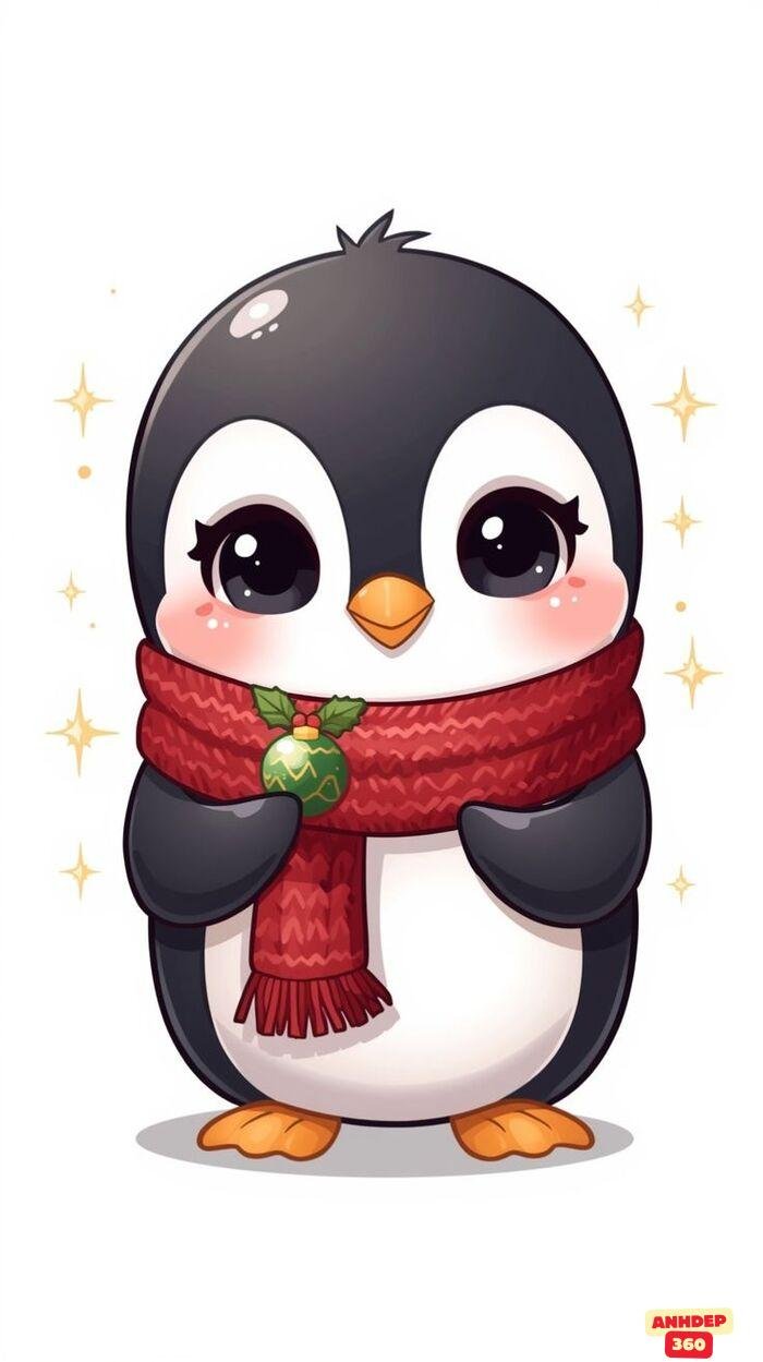 chim cánh cụt chibi mắt to