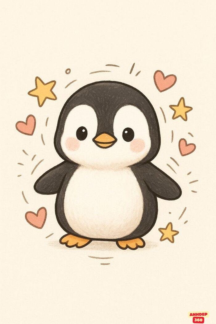 chim cánh cụt chibi xinh đẹp