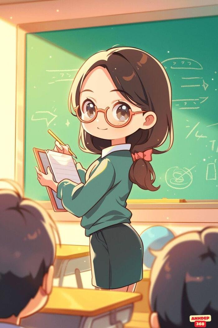 cô giáo chibi giảng bài
