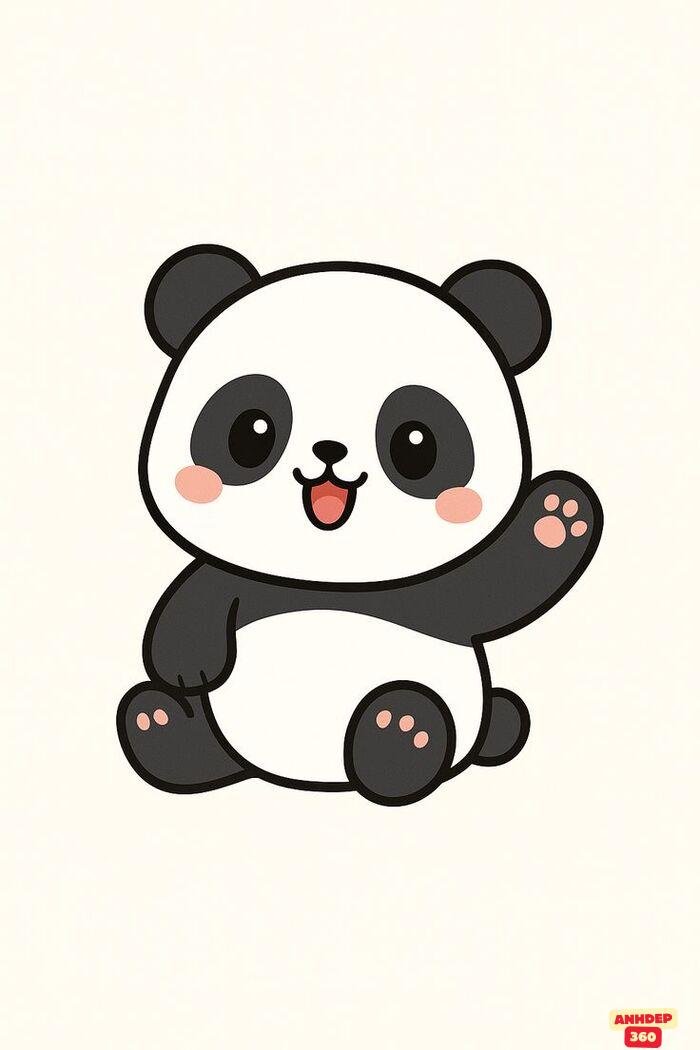 hình ảnh gấu trúc cute chibi cực yêu