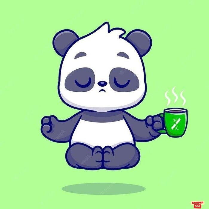 hình ảnh gấu trúc cute chibi xinh