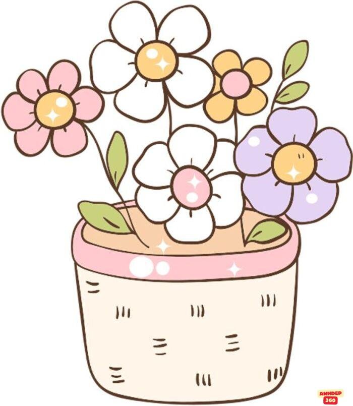 hình ảnh hoa chibi dịu dàng