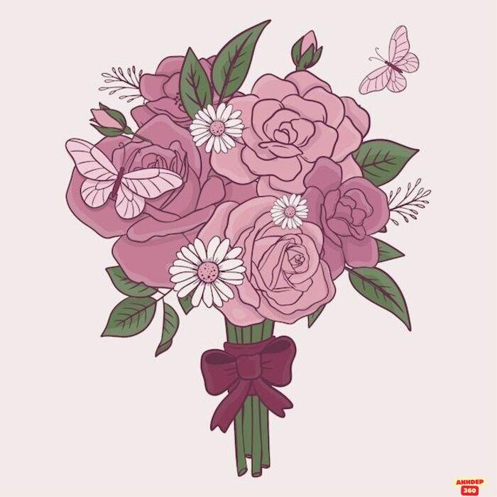 hình ảnh hoa chibi dịu