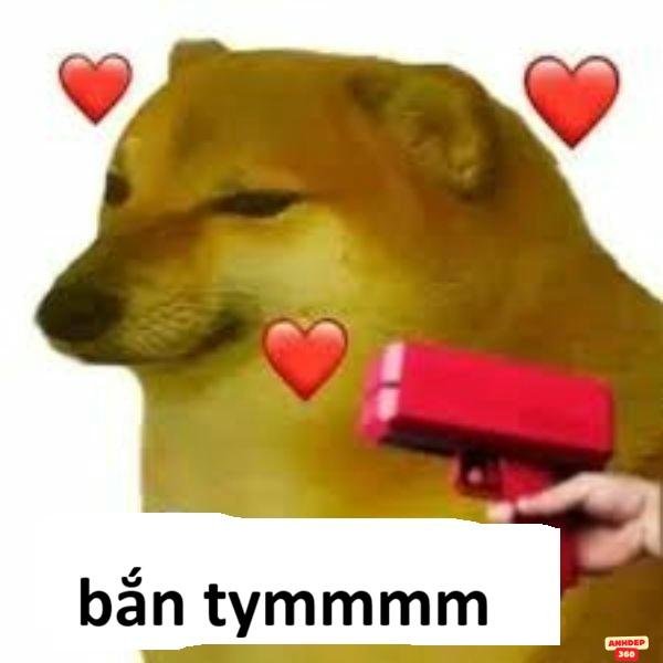 hình ảnh meme bắn tim chế
