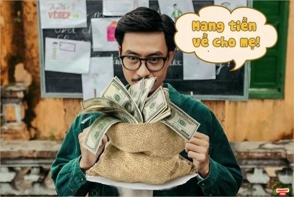 hình chế meme tiền hoạt hình