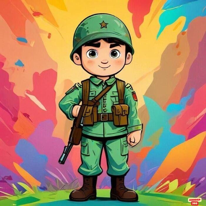 hình chibi bộ đội việt nam cool