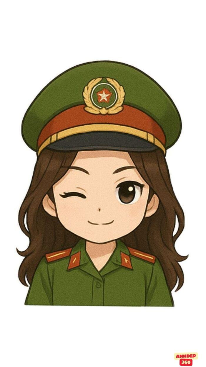 hình chibi bộ đội việt nam dễ thương