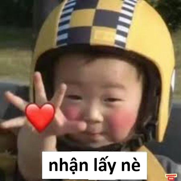 hình meme bắn tim bựa